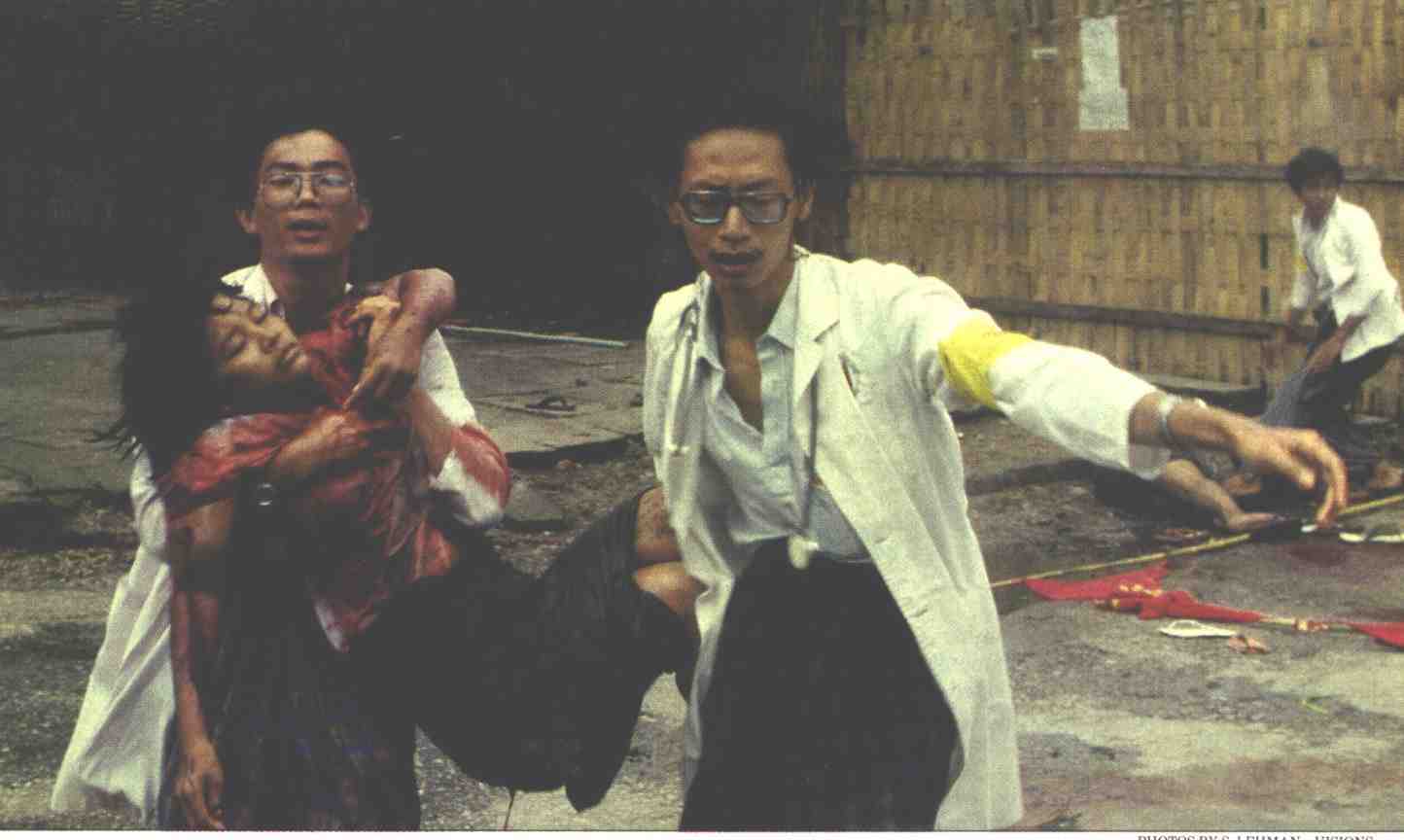 Student protester shot and wounded 1988